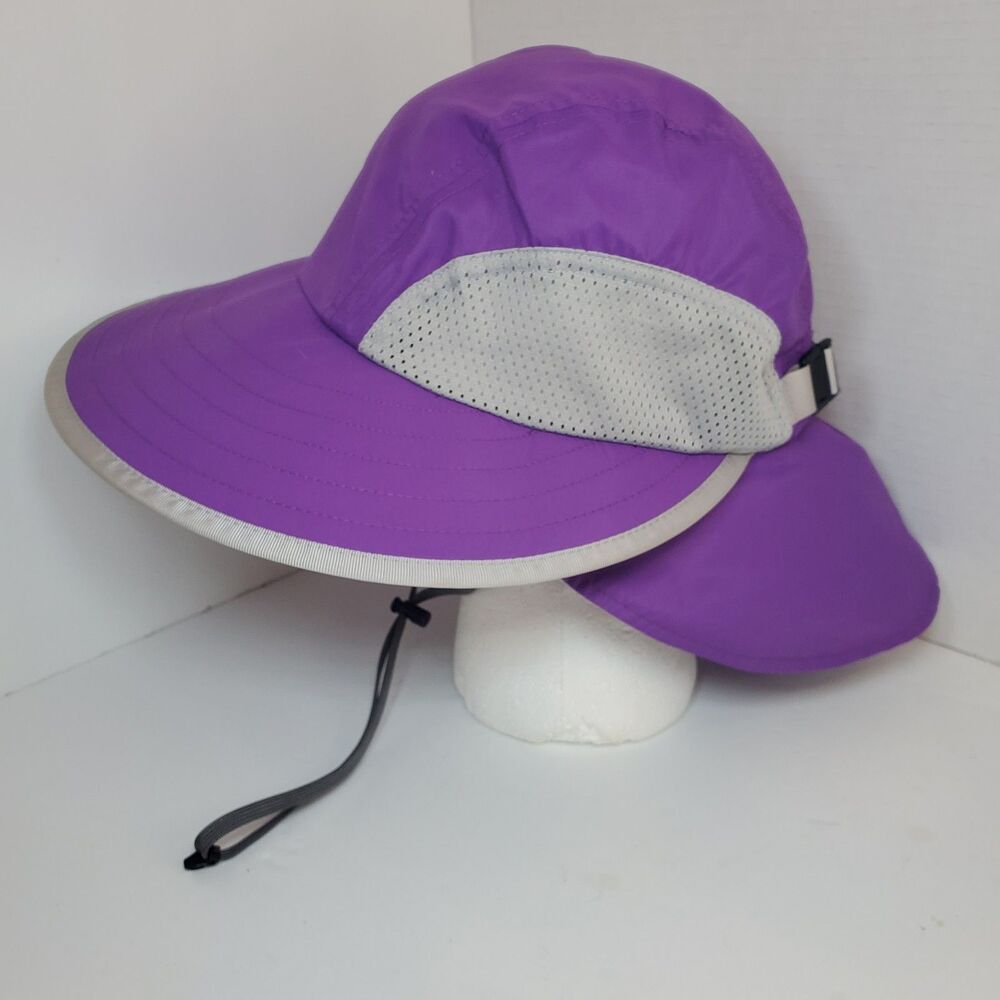 Sunday Afternoons Sun Hat Kids Purple Sun Protection Neck Veil Mesh Vents Large